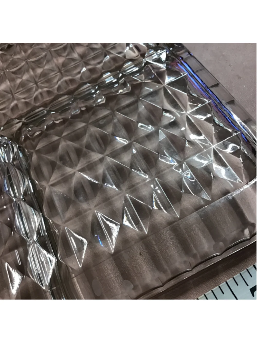 Clear Glass Divided Serveware Tray 8 x 8 inch